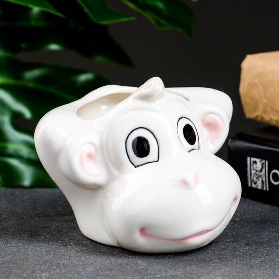 !Горшок "Мартышка" 11*10*8 см