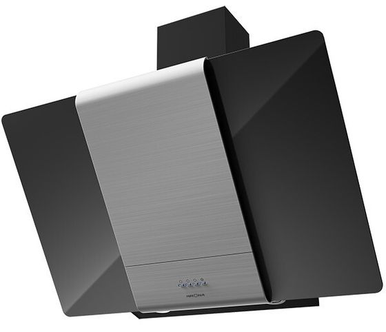 Вытяжка наклонная Krona Talli 900 inox/black glass 3P нержавеющая сталь/черный управление: кнопочное (1 мотор)