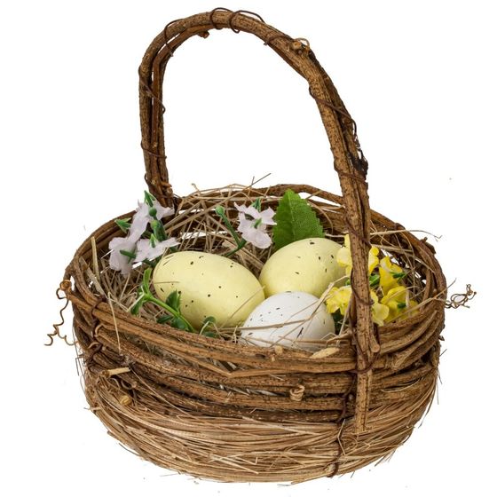 Изделие декоративное "Корзина пасхальная", L13,5 W12 H13,5 см