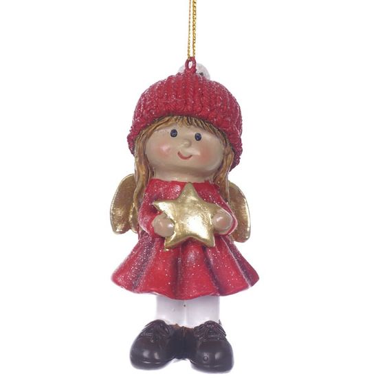 Фигурка декоративная подвесная "Ангел",  L4,5 W3,5 H10 см, 2в.