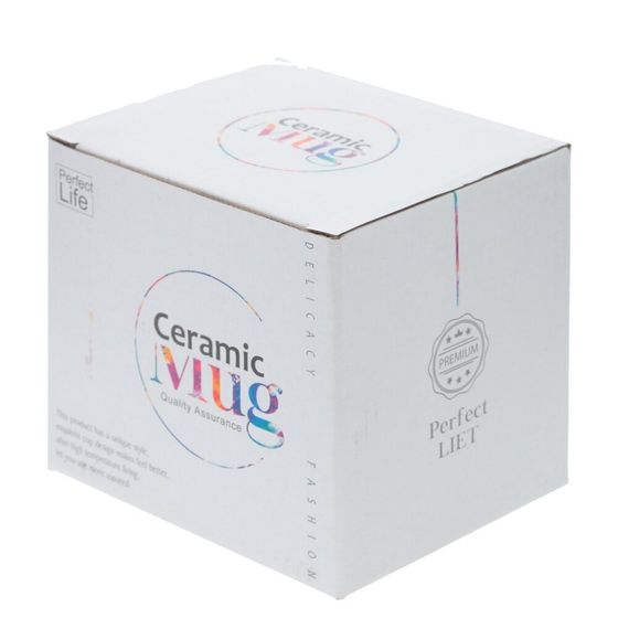 Кружка с крышкой и ложкой, 420 мл, L14 W10 H12,5 см