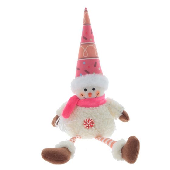 Игрушка набивная &quot;Снеговик&quot;, L13 W10 H49/22 см