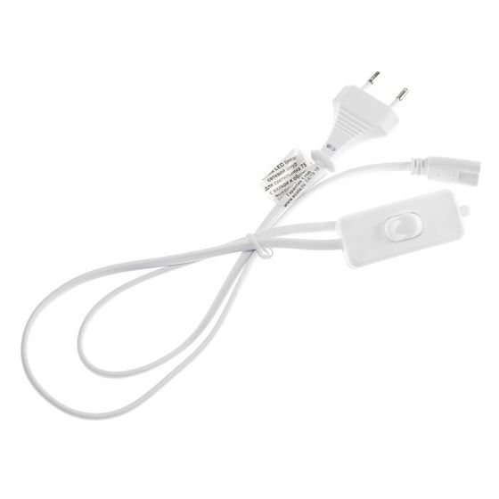 Сетевой шнур Ecola LED linear, для светильника T5 с вилкой и общим выключателем, 1 м
