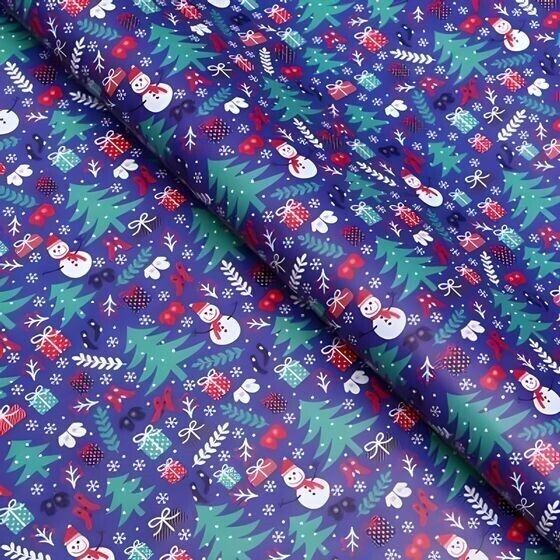 !09 Бумага глянцевая 2 листа &quot;Праздник в лесу&quot;, 70 х 100 см