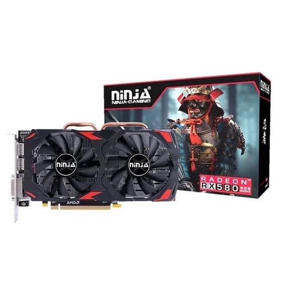 Видеокарта Ninja RX580, 8Гб, 256bit, GDDR5, HDMI, DP, HDCP