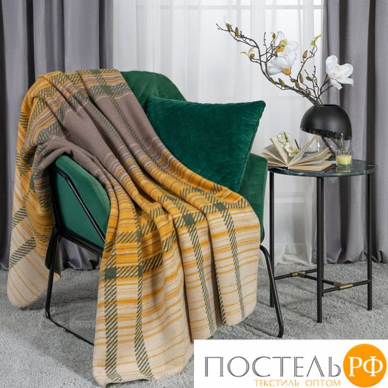 CASSIA ТРАБЗОН коричн Плед 130x180, 1 пр., 60% хл., 40% акрил