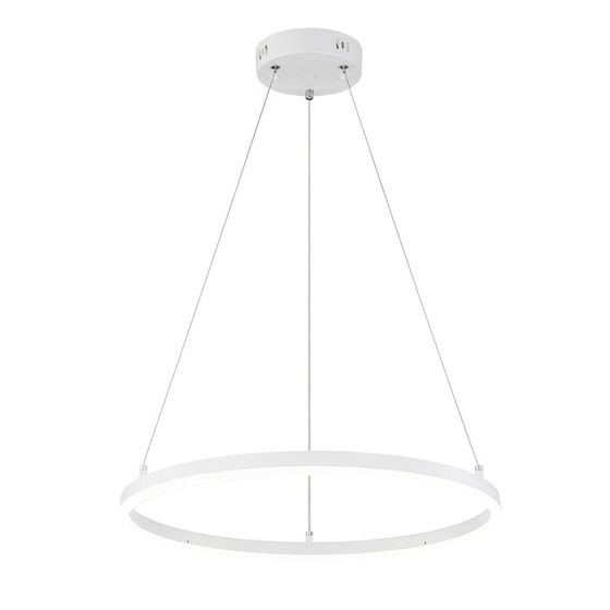 Светильник подвесной Escada, 10254/1LED White APP. 1х43Вт, LED, 3136Лм, 3000/4000/6500К, 500х500х360/1200 мм, цвет белый