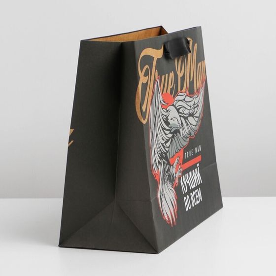 !Пакет крафтовый горизонтальный 2 штуки «Лучший», ML 23 × 27 × 11.5 см