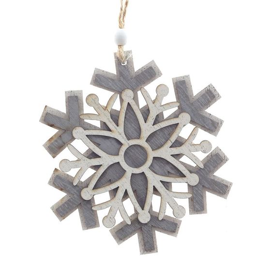 Украшение новогоднее &quot;Снежинка&quot;, L9 W0,6 H11 см, 3в.