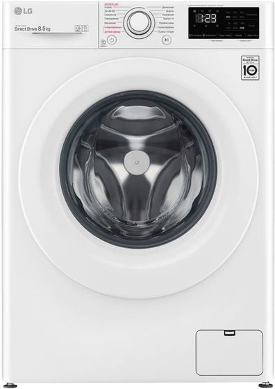 Стиральная машина LG F2V3GS3W, с паром, 8.5кг, 1200об/мин, инверторная