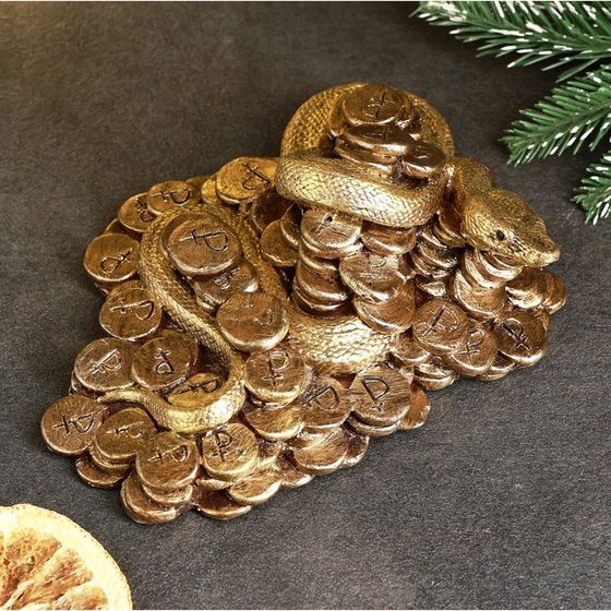 Фигура &quot;Змея денежная&quot; бронза, 6х17см
