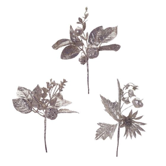 !09 Набор из 3-х изделий - Цветок искусственный, L17 W7 H17 см, дизайн микс