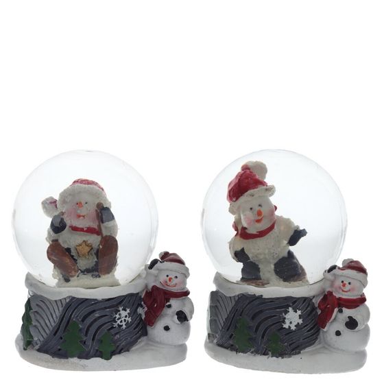 Фигурка декоративная &quot;Снеговик&quot; в стекл шаре, L5,5 W5 H6 см, 2в.