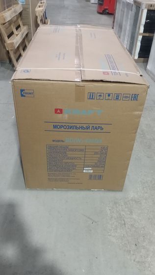 УЦЕНКА-Морозильный ларь Kraft BD(W)-435QX белый 435л-(замят передний верхний угол  ларя и крышки)