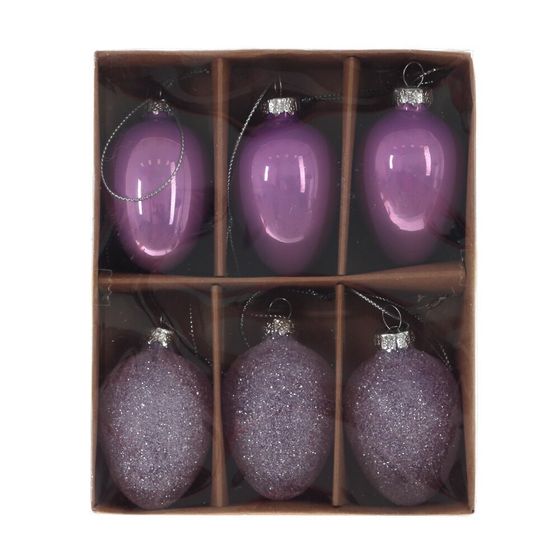 Набор из 6-ти изделий декоративных подвесных &quot;Яйцо пасхальное&quot; (4*5), L13 W15,5 H4 см