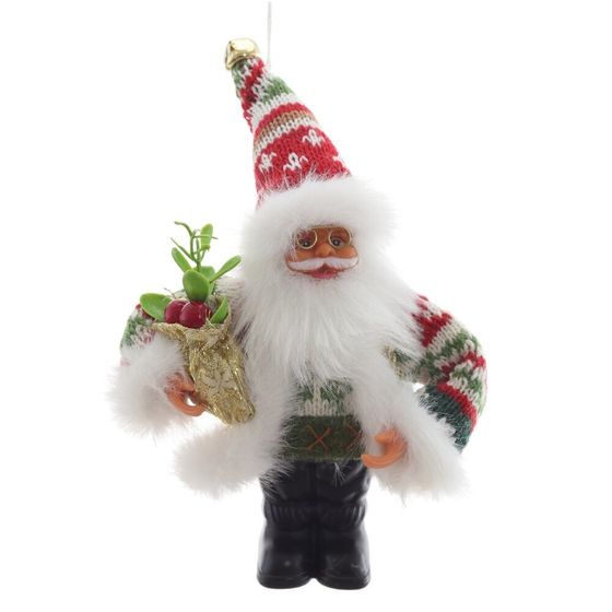 Дед Мороз подвесной, L10 W10 H14 см