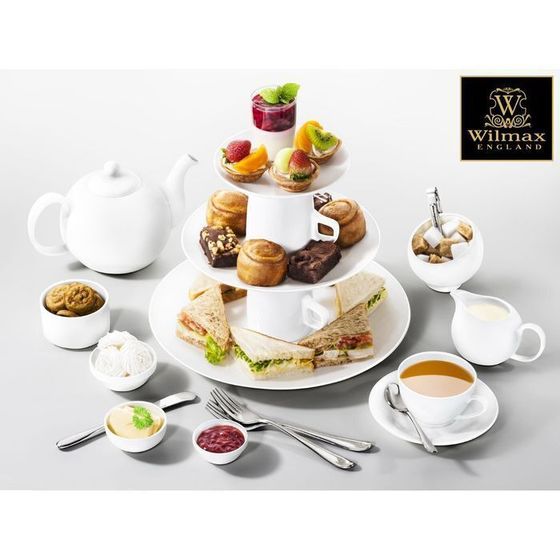 !09 Чайная пара фарфоровая Wilmax Olivia, 2 предмета: чашка 250 мл, блюдце d=15 см, цвет белый