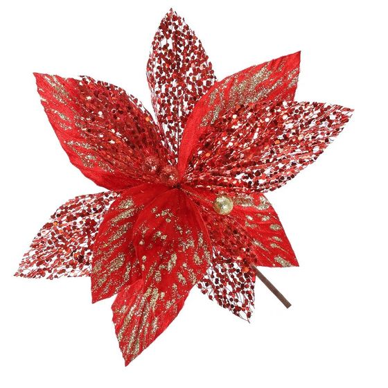 Цветок искусственный &quot;Пуансеттия&quot;, L22 W23 H25 см