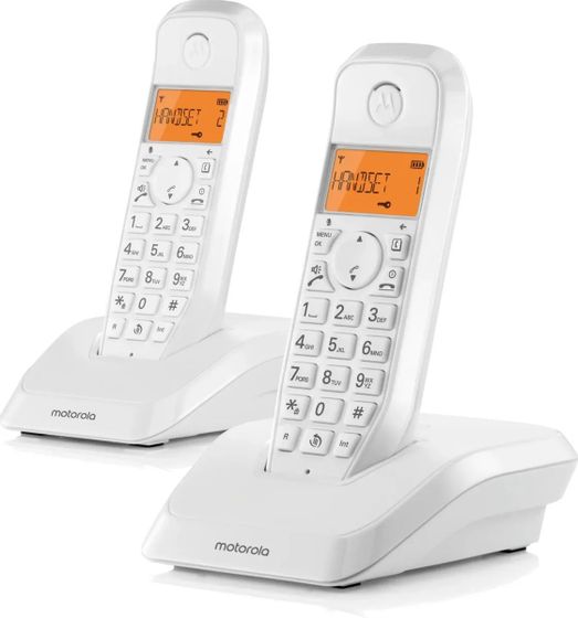Р/Телефон Dect Motorola S1202 белый (труб. в компл.:2шт)