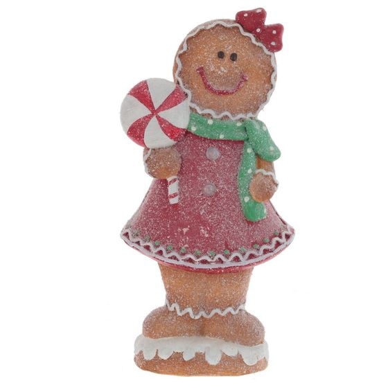 Фигурка декоративная с подсвет &quot;Пряник: Мальчик/Девочка&quot;,(3хAAA), L21 W10,5 H42 см, 2в.