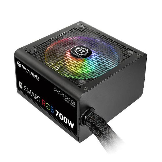 Блок питания 700W ATX Thermaltake Smart RGB 700 80+ (24+4+4pin) APFC 120mm fan color LED 6xSATA RTL
