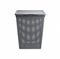 Корзина для белья ЛОФТ узкая с крышкой 50л серый