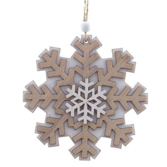 Украшение новогоднее &quot;Снежинка&quot;, L10 W0,5 H11 см, 3в.