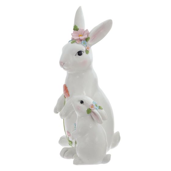 Фигурка декоративная "Зайцы", L15 W12 H26 см