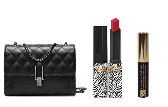 SAINT LAURENT Glow In The Dark Zebra Lipstick Set Natural Long-Lasting Complexion Three-Piece Set