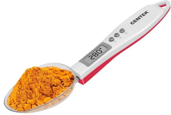 Весы кухонные-ложка Centek CT-2460 макс.0.3кг белый/красный