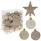 Набор из 30шт Украшение новогоднее &quot;Шары и звезда&quot;, D5/6/8 см, L21 W13 H25 см