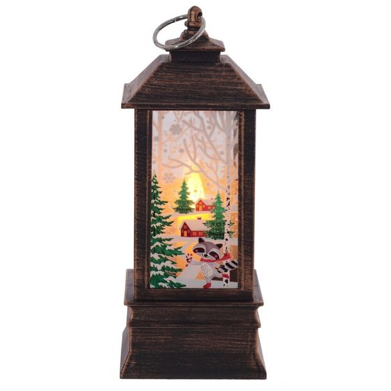 Изделие декоративное &quot;Фонарь&quot; (подсвет, AAAх3 н/п)  L7,5 W7 H18 см, 2в.