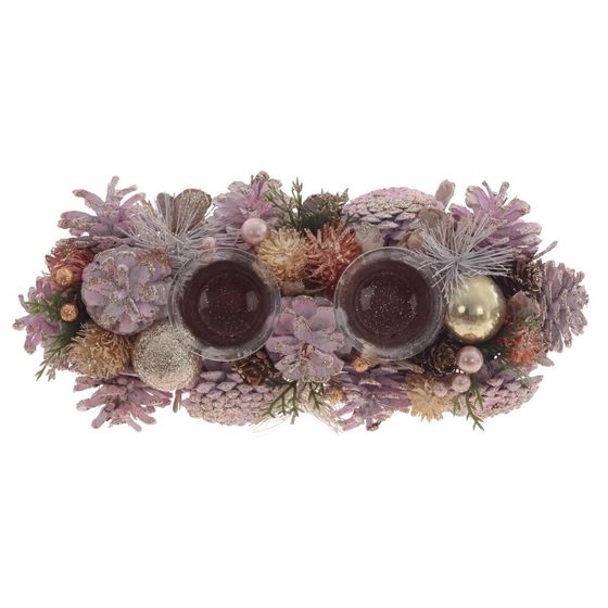 Подсвечник &quot;Новогодняя композиция&quot;, L32 W14 H8,5 см