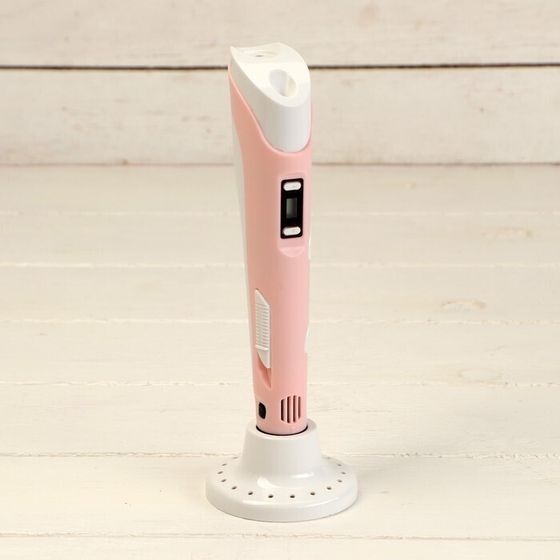 !Комплект в тубусе 3Д ручка с дисплеем розовая + пластик ABS 15 цветов по 10 метров