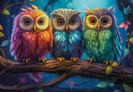 Castorland Puzzle 1000 Three Little Owls CASTOR