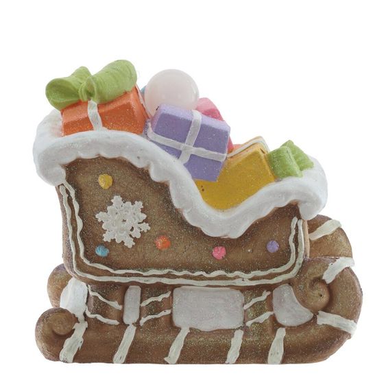 Фигрка декоративная &quot;Сани&quot; с подсветкой  (АААх3, н/п), L38 W22 H35 см