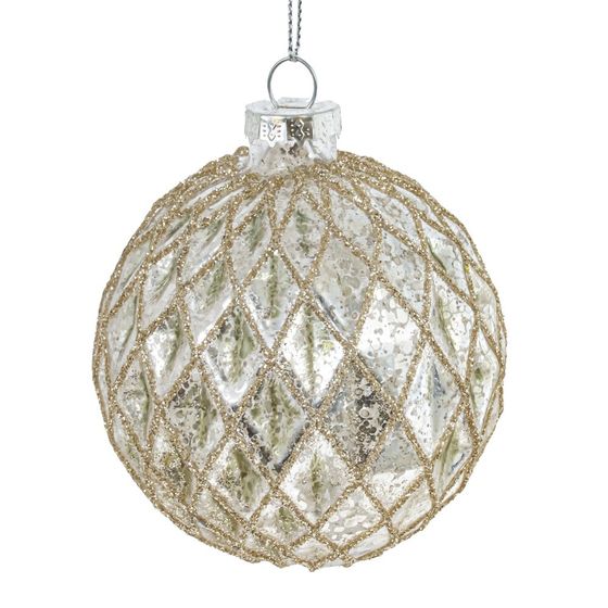 Набор из 12шт Украшение новогоднее "Шар", D 8 см, L35 W25 H8,5 см