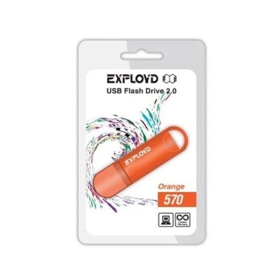 Флеш диск 64Gb Exployd 570 USB2.0 оранжевый (EX-64GB-570-Orange)