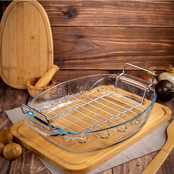 Блюдо Pyrex Irresistible 39х27см овальное с решеткой