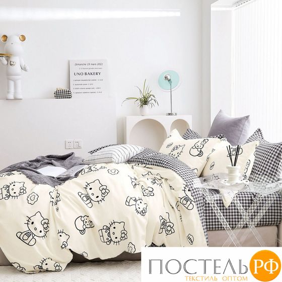 TPIG4-1683 КОД1050, Twill 1,5 спальный, 50x70 (1 шт), 70x70 (1 шт), Сатин (Твил), Коробка