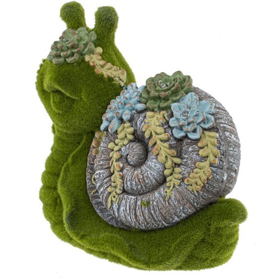 Фигурка декоративная "Улитка" (подсветка, солнечная батарея),  L34 W17 H31 см