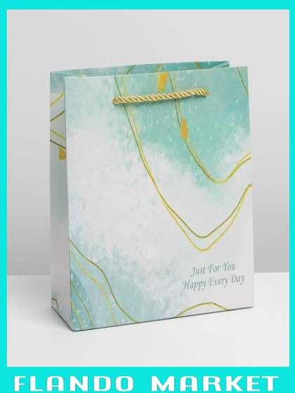 !Пакет «Голубая лагуна», 2 штуки, 20 х 20 х 8 см