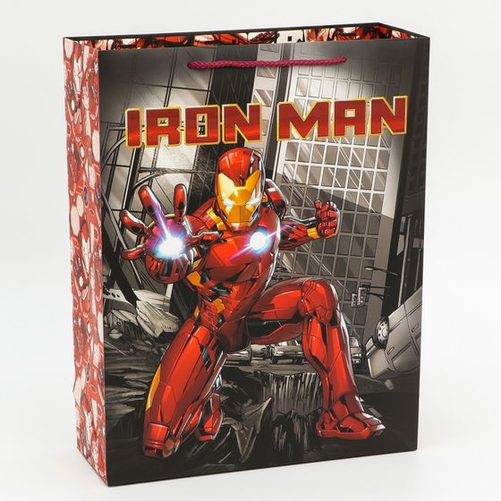 !09 Пакет подарочный "Iron Man", Мстители, 31х40х11,5 см.