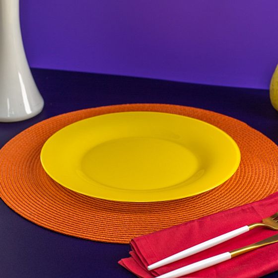 Тарелка обеденная АМБИАНТЭ ЙЕЛЛОУ 25см