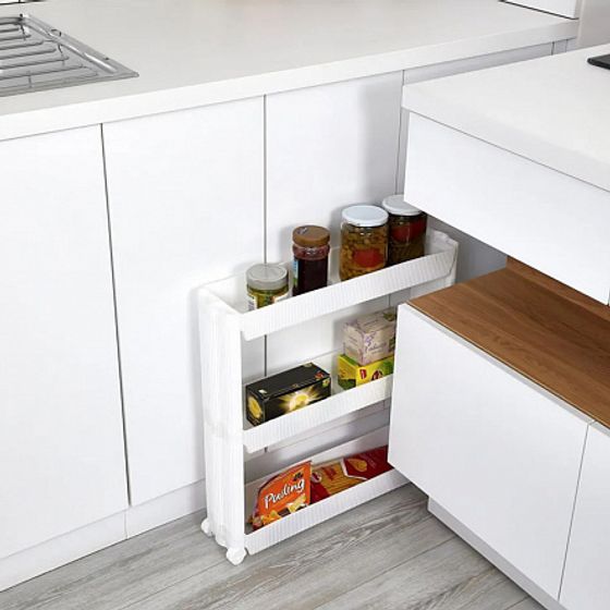 Стеллаж выдвижной 3 уровня 54.3х13х54см