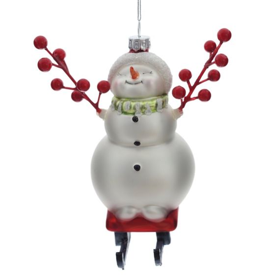 Украшение новогоднее "Снеговик", L11 W8 H14 см