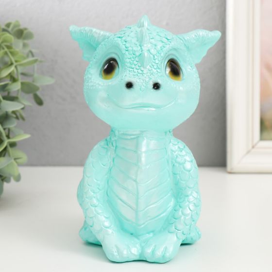 !09 Фигурка "Дракоша" 17,5х11,5х12,5 см, цвет бирюзовый