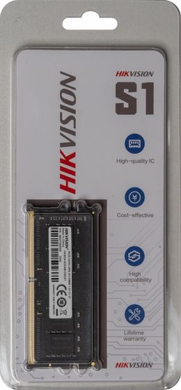 Память SO-DIMM DDR4 16Gb 2666MHz Hikvision HKED4162DAB1D0ZA1/16G RTL PC4-21300 CL19 260-pin 1.2В Ret