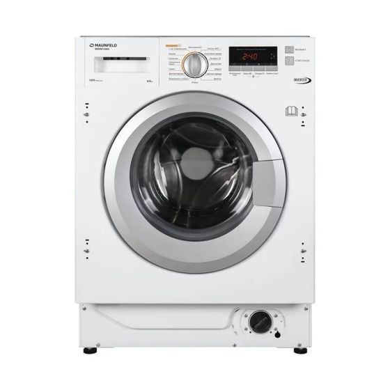 Стиральная машина Maunfeld MBWM1486S серебристый 8 кг1400 об/мин с сушкой (встраиваемая)