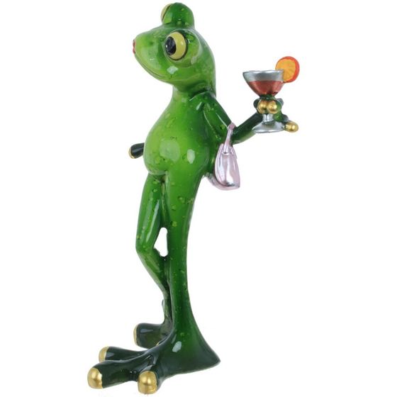 Фигурка декоративная "Лягушка", L7,5 W8 H16 см